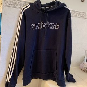 Adidas Navy Blue Logo Hoodie